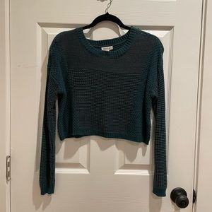 UO cropped green sweater